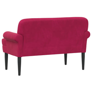 Love seat με κουμπιά Κόκκινο 120 x 66 x 78 εκ. Βελούδο - Pakobazaar