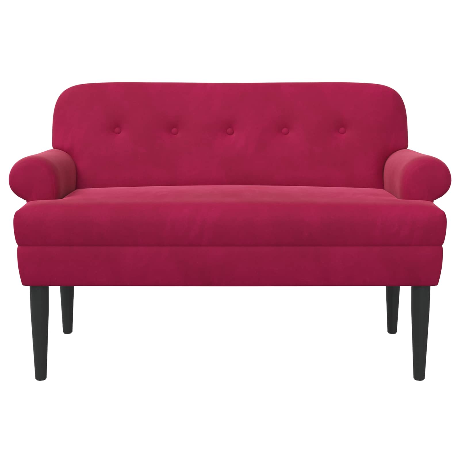 Love seat με κουμπιά Κόκκινο 120 x 66 x 78 εκ. Βελούδο - Pakobazaar