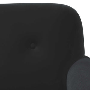 Love seat με κουμπιά Μαύρο 120 x 66 x 78 εκ. Βελούδο - Pakobazaar