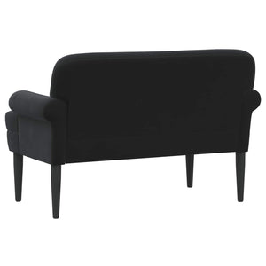 Love seat με κουμπιά Μαύρο 120 x 66 x 78 εκ. Βελούδο - Pakobazaar