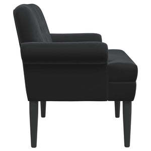 Love seat με κουμπιά Μαύρο 120 x 66 x 78 εκ. Βελούδο - Pakobazaar