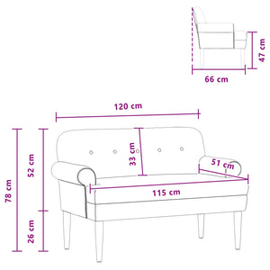 Love seat με κουμπιά Μαύρο 120 x 66 x 78 εκ. Βελούδο - Pakobazaar
