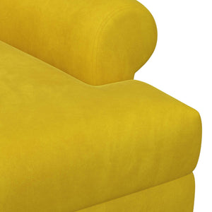 Love seat με κουμπιά Κίτρινο 120 x 66 x 78 εκ. Βελούδο - Pakobazaar