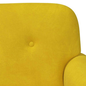 Love seat με κουμπιά Κίτρινο 120 x 66 x 78 εκ. Βελούδο - Pakobazaar