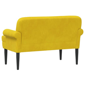 Love seat με κουμπιά Κίτρινο 120 x 66 x 78 εκ. Βελούδο - Pakobazaar