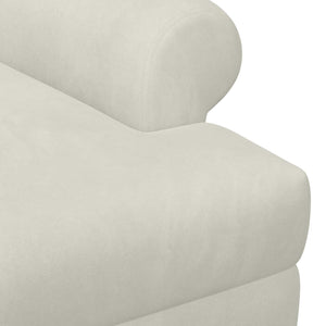 Love seat με κουμπιά Κρεμ 120 x 66 x 78 εκ. Βελούδο - Pakobazaar