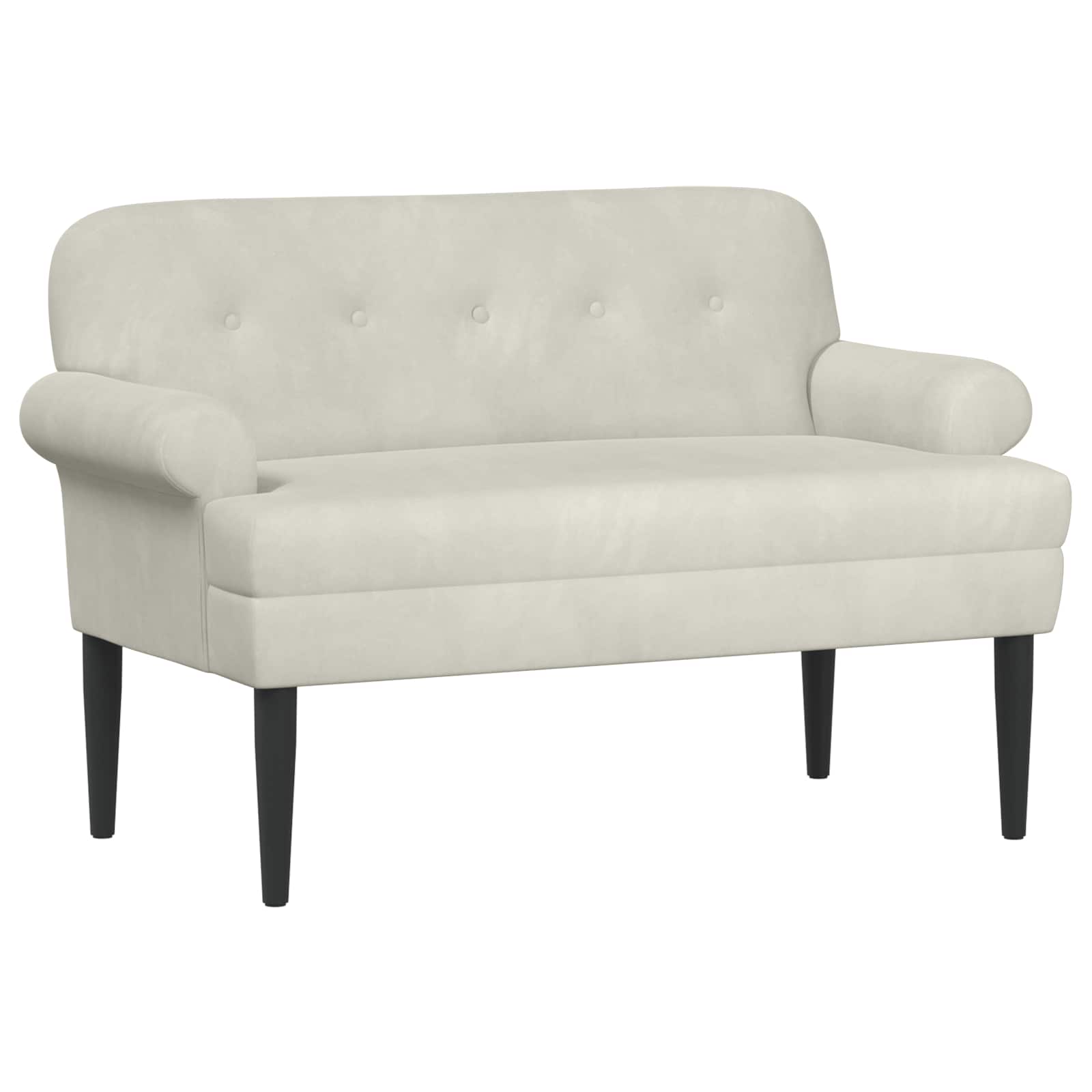 Love seat με κουμπιά Κρεμ 120 x 66 x 78 εκ. Βελούδο - Pakobazaar