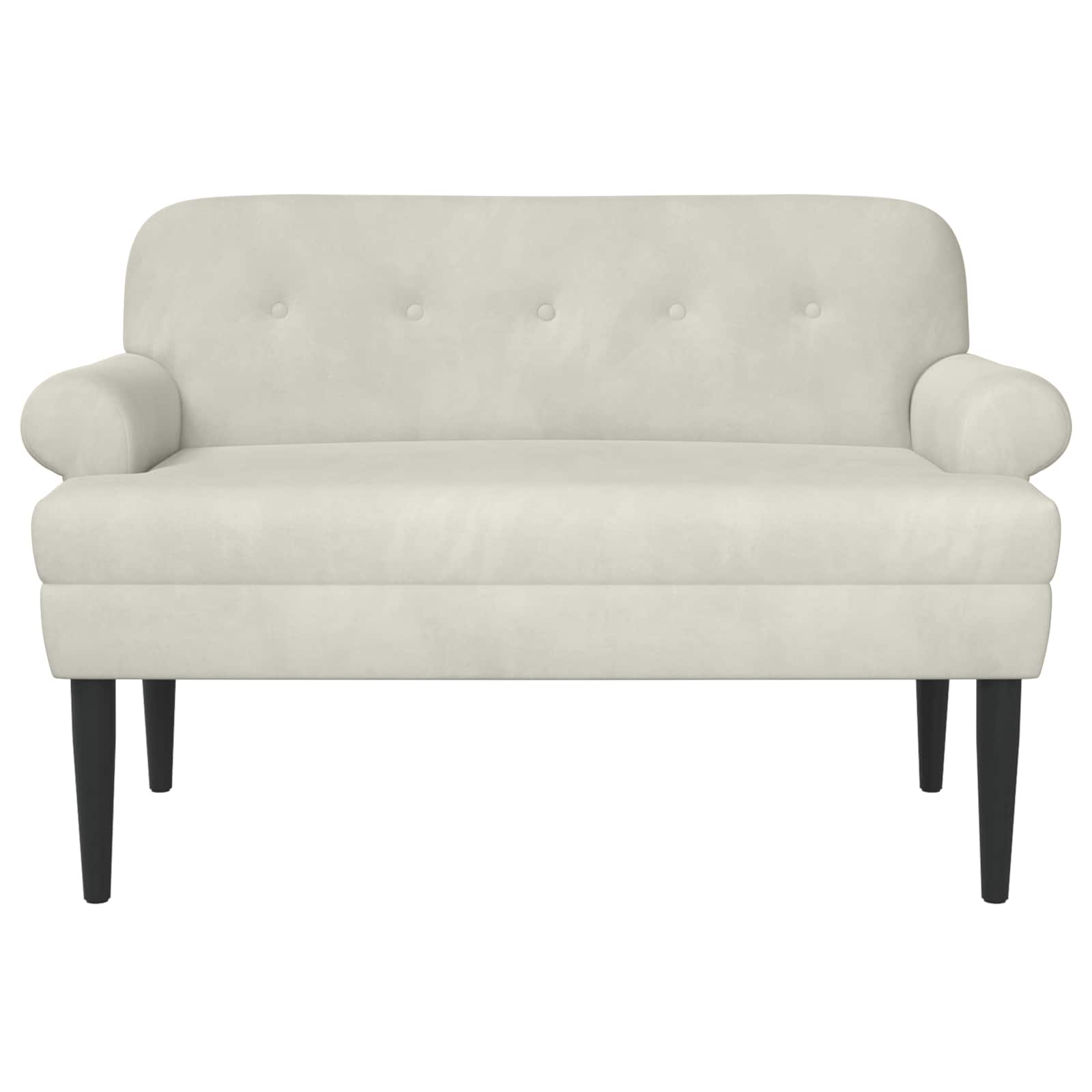 Love seat με κουμπιά Κρεμ 120 x 66 x 78 εκ. Βελούδο - Pakobazaar