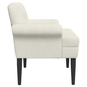 Love seat με κουμπιά Κρεμ 120 x 66 x 78 εκ. Βελούδο - Pakobazaar