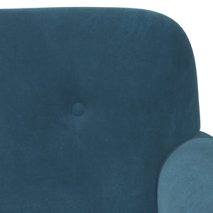 Love seat με κουμπιά Μπλε 120 x 66 x 78 εκ. Βελούδο - Pakobazaar