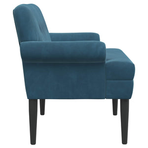 Love seat με κουμπιά Μπλε 120 x 66 x 78 εκ. Βελούδο - Pakobazaar