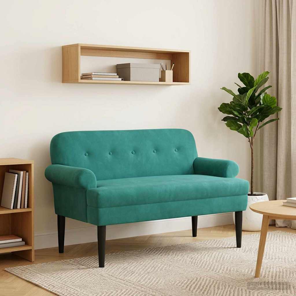Love seat με κουμπιά Τιρκουάζ 120 x 66 x 78 εκ. Βελούδο - Pakobazaar