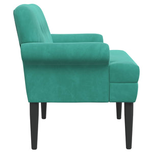 Love seat με κουμπιά Τιρκουάζ 120 x 66 x 78 εκ. Βελούδο - Pakobazaar