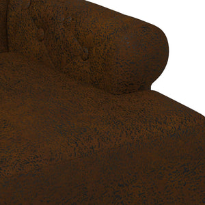Love seat με κουμπιά Καφέ 120 x 65 x 78 εκ - Pakobazaar