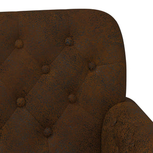 Love seat με κουμπιά Καφέ 120 x 65 x 78 εκ - Pakobazaar