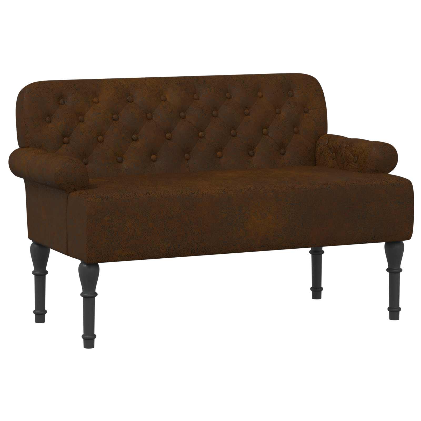 Love seat με κουμπιά Καφέ 120 x 65 x 78 εκ - Pakobazaar