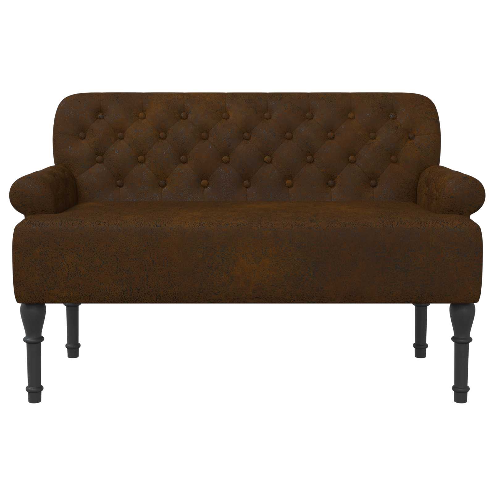 Love seat με κουμπιά Καφέ 120 x 65 x 78 εκ - Pakobazaar