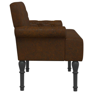 Love seat με κουμπιά Καφέ 120 x 65 x 78 εκ - Pakobazaar
