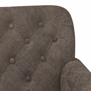 Love seat με κουμπιά Σκούρο Γκρι 120 x 65 x 78 εκ - Pakobazaar