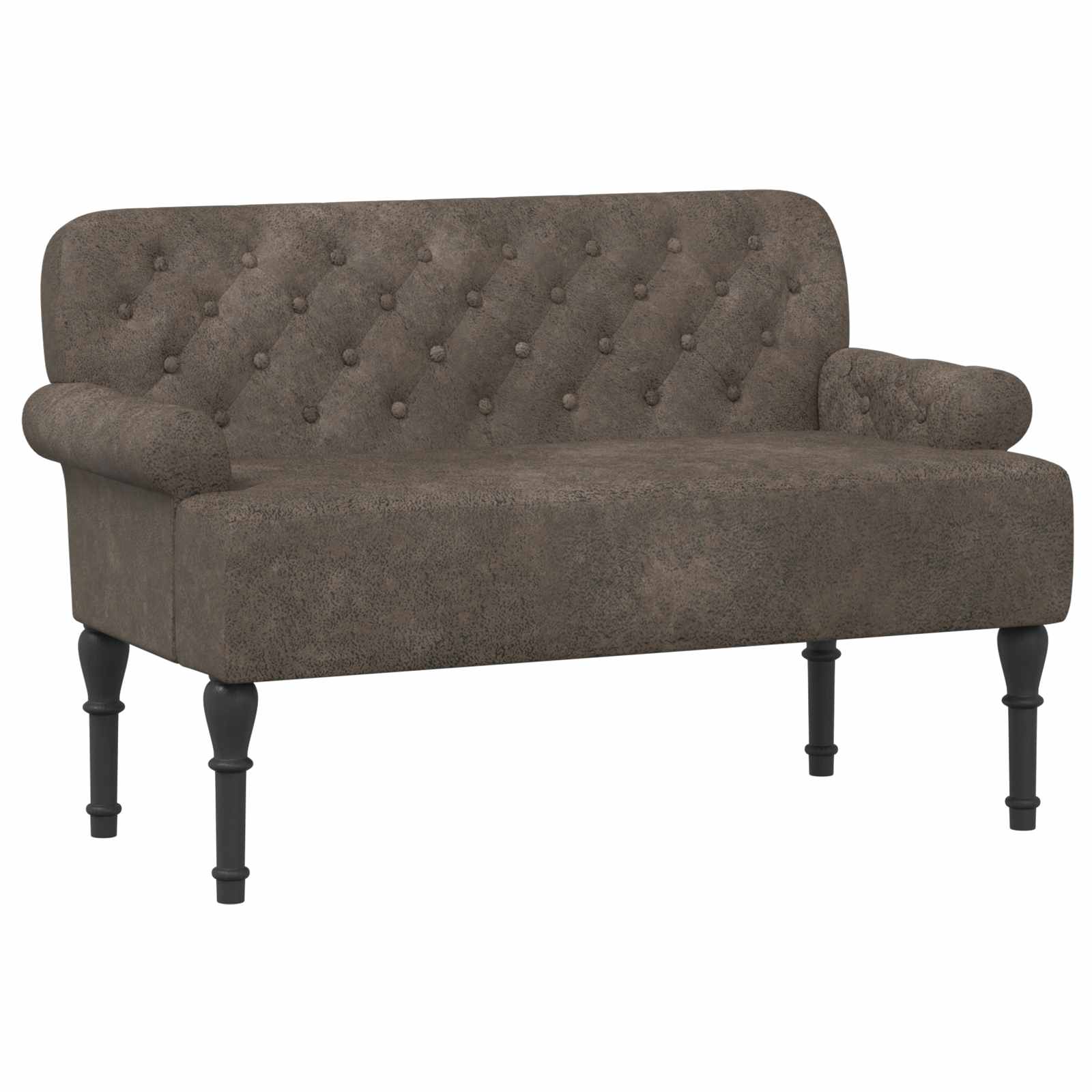 Love seat με κουμπιά Σκούρο Γκρι 120 x 65 x 78 εκ - Pakobazaar