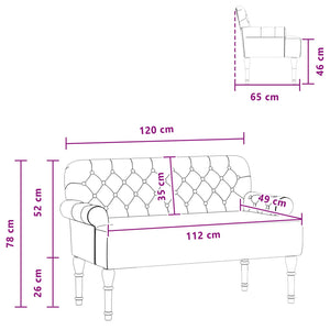 Love seat με κουμπιά Στρατιωτικό Πράσινο 120 x 65 x 78 εκ - Pakobazaar