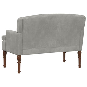 Love seat με κουμπιά Ανοιχτό γκρι 111 x 65 x 79 εκ Βελούδο - Pakobazaar
