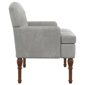 Love seat με κουμπιά Ανοιχτό γκρι 111 x 65 x 79 εκ Βελούδο - Pakobazaar