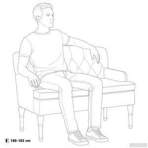 Love seat με κουμπιά Ανοιχτό γκρι 111 x 65 x 79 εκ Βελούδο - Pakobazaar