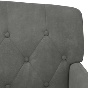 Love seat με κουμπιά Σκούρο Γκρι 111 x 65 x 79 εκ Βελούδο - Pakobazaar