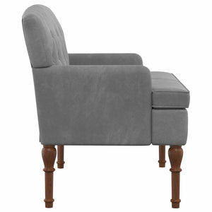 Love seat με κουμπιά Σκούρο Γκρι 111 x 65 x 79 εκ Βελούδο - Pakobazaar