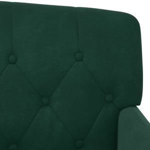 Love seat με κουμπιά Σκούρο Πράσινο 111 x 65 x 79 εκ Βελούδο - Pakobazaar