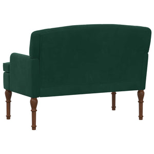 Love seat με κουμπιά Σκούρο Πράσινο 111 x 65 x 79 εκ Βελούδο - Pakobazaar