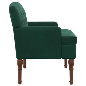 Love seat με κουμπιά Σκούρο Πράσινο 111 x 65 x 79 εκ Βελούδο - Pakobazaar