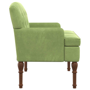 Love seat με κουμπιά Ανοιχτό Πράσινο 111 x 65 x 79 εκ Βελούδο - Pakobazaar