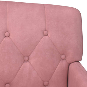Love seat με κουμπιά Ροζ 111 x 65 x 79 εκ Βελούδο - Pakobazaar