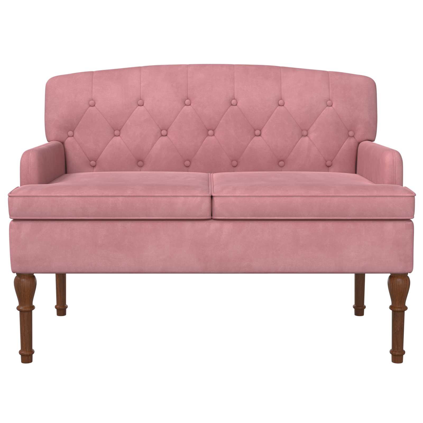 Love seat με κουμπιά Ροζ 111 x 65 x 79 εκ Βελούδο