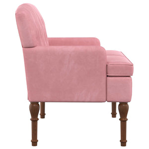 Love seat με κουμπιά Ροζ 111 x 65 x 79 εκ Βελούδο - Pakobazaar