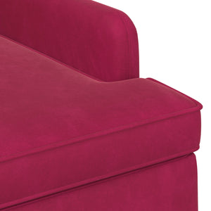 Love seat με κουμπιά Κόκκινο 111 x 65 x 79 εκ Βελούδο - Pakobazaar