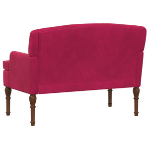 Love seat με κουμπιά Κόκκινο 111 x 65 x 79 εκ Βελούδο - Pakobazaar