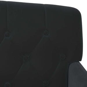 Love seat με κουμπιά Μαύρο 111 x 65 x 79 εκ Βελούδο - Pakobazaar