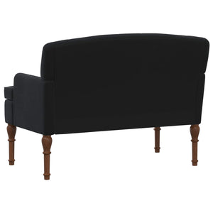 Love seat με κουμπιά Μαύρο 111 x 65 x 79 εκ Βελούδο - Pakobazaar