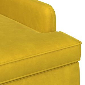 Love seat με κουμπιά Απαλό Κίτρινο 111 x 65 x 79 εκ Βελούδο - Pakobazaar