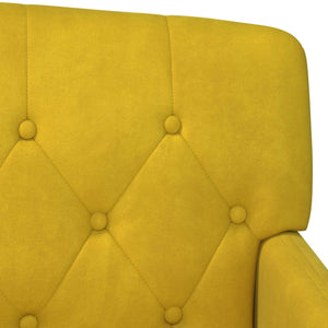 Love seat με κουμπιά Απαλό Κίτρινο 111 x 65 x 79 εκ Βελούδο - Pakobazaar