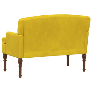 Love seat με κουμπιά Απαλό Κίτρινο 111 x 65 x 79 εκ Βελούδο - Pakobazaar