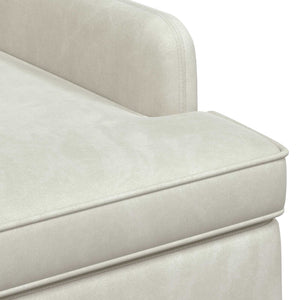 Love seat με κουμπιά Κρεμ 111 x 65 x 79 εκ Βελούδο - Pakobazaar
