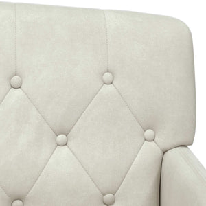 Love seat με κουμπιά Κρεμ 111 x 65 x 79 εκ Βελούδο - Pakobazaar