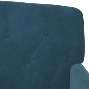 Love seat με κουμπιά Μπλε 111 x 65 x 79 εκ Βελούδο - Pakobazaar