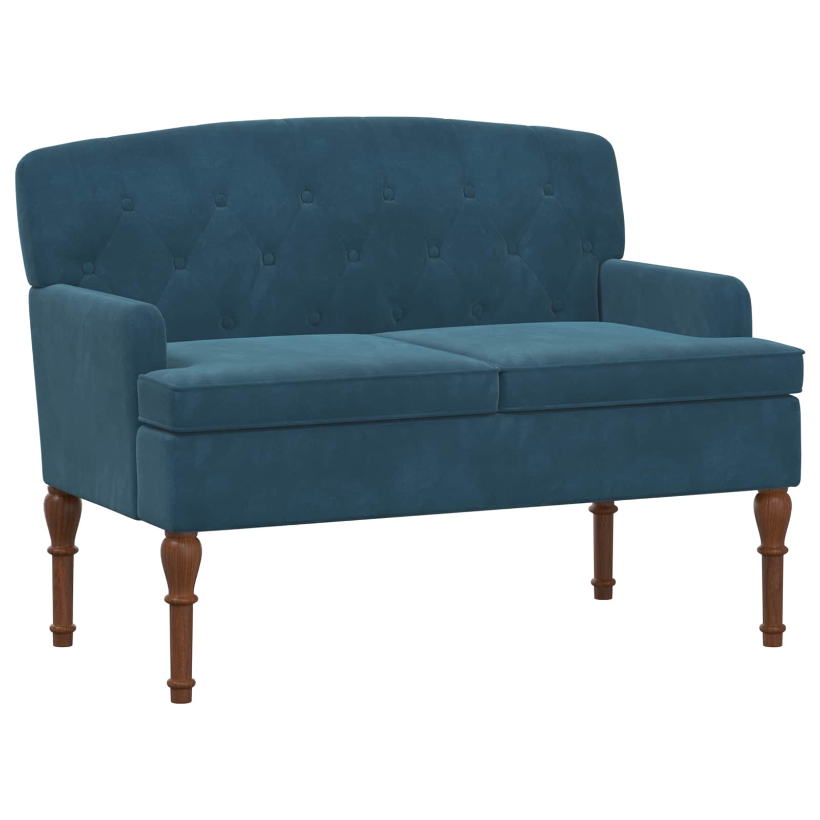 Love seat με κουμπιά Μπλε 111 x 65 x 79 εκ Βελούδο - Pakobazaar