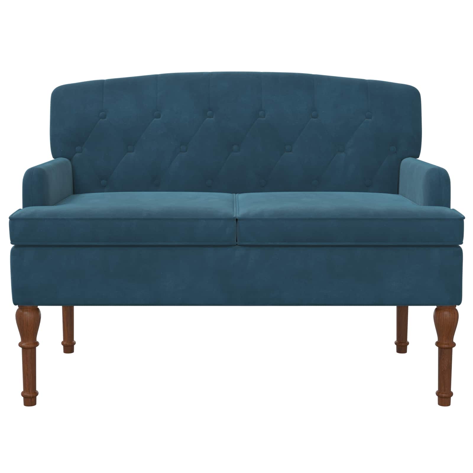 Love seat με κουμπιά Μπλε 111 x 65 x 79 εκ Βελούδο - Pakobazaar