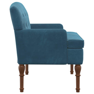 Love seat με κουμπιά Μπλε 111 x 65 x 79 εκ Βελούδο - Pakobazaar